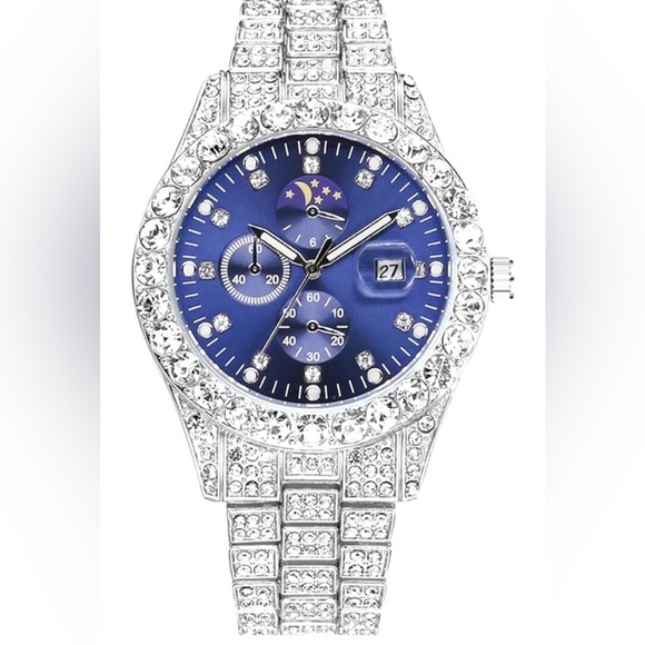 yooten Other - 0001266 Mens Diamond Watch Bling Iced-Out Luminous Watches